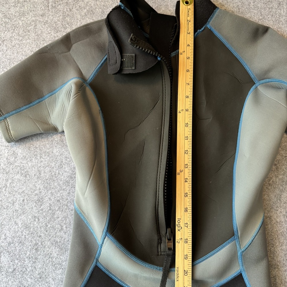 Seac Sub Shorty Wetsuit Size 1 Gray Black Blue Neoprene Short Sleeve